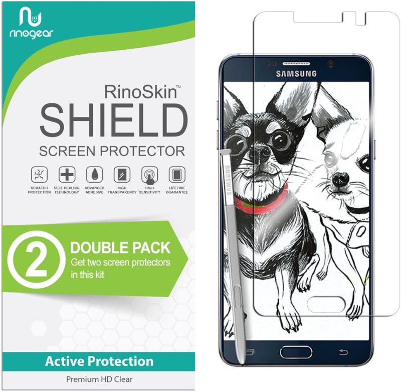 Photo 1 of (2-Pack) Screen Protector for Samsung Galaxy Note 5 Screen Protector [Flexible Clear Film] Case Friendly Accessories