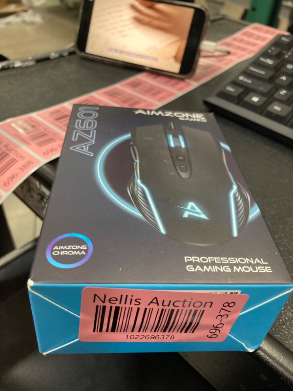Photo 1 of Aimzone Wired Gaming Mouse with LED, Wired Mice, Adjustable DPI Up to 6400, Ergonomic, 7 Programmable Buttons, Full Compatible, Black Gamer Mouse with RBG Light Wired Mouse Black