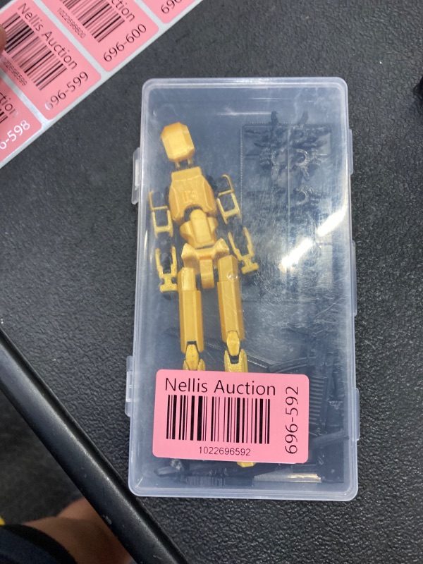 Photo 2 of (Assembed) 3D Printed 5.54'' Dummy13 Action Figure, Multi-Jointed Tian13, Articulated T13 Desktop Decoration,12 in 1 d13 Accessories Best Birthday Festival Gift (Golden)