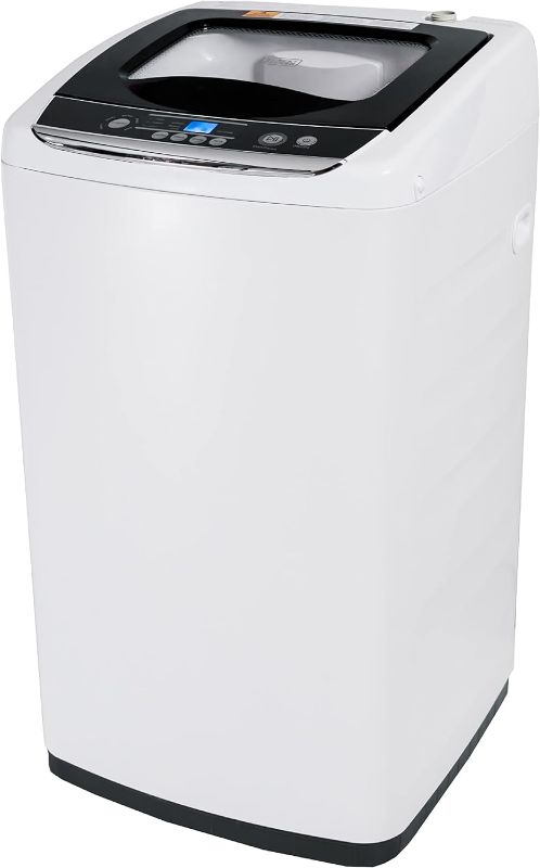 Photo 1 of BLACK+DECKER 0.9 Cu. Ft. Portable Washer, 6.6 lb. Capacity Washing Machine for Homes & Apartments, 5 Wash Cycles, Quick Connect Sink Adapter and Drain Hose Included, Transparent Lid & LED Display, BPWM09W, White
