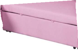 Photo 2 of ((( ONLY BOX 1 OF 2 ))))) Lilola Home - Paisley Pink Linen Fabric Reversible Sleeper Sectional Sofa with Storage Chaise - 81410PK
