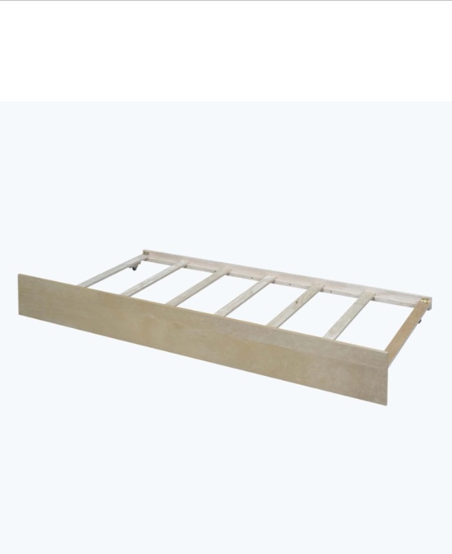 Photo 1 of Bed Bath & Beyond Sturdy Wood Daybed with Trundle and Fence Guardrails Natural-Twin Size https://a.co/d/5oOeQeY