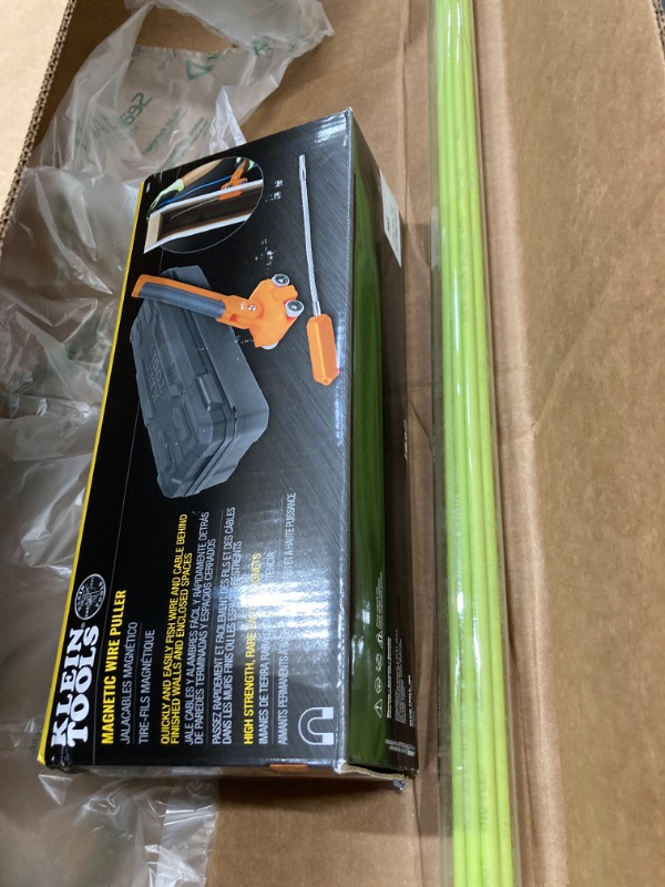 View 2 of Klein Tools 80051 Wire Puller Kit with 30-Foot Glow Fish Rod and Magnetic Wire Puller, 2 Piece
