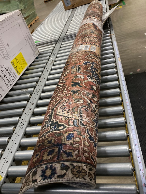 Photo 1 of Loloi Chris Loves Julia x Jules Collection, Merlot & Multi 7'-6" x 9'-6" Area Rug – Vintage Accent Rugs for Living Room, Bedroom, Entryway & Hallway, No Shed High Traffic Area Home Decor Rug