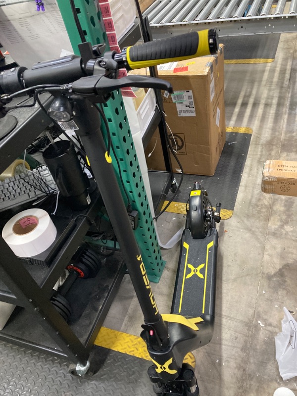 Photo 2 of **PARTS ONLY, MISSING CHARGER. AND LEFT HANDLE MISSING***Hover-1 Helios Electric Scooter for Adults 18 Mph Speed 24 Miles Max Range Yellow UL 2272 Certified
