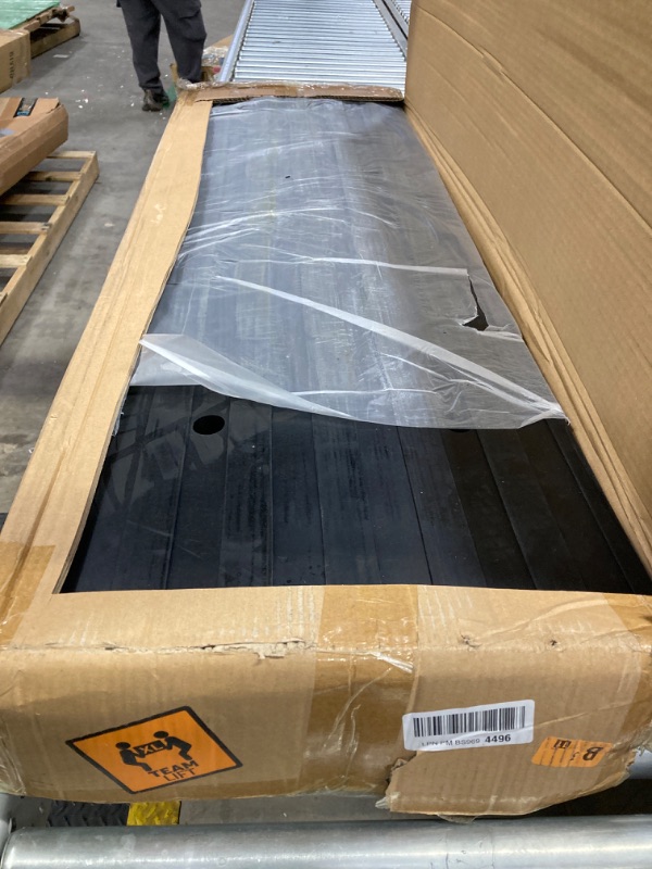 Photo 1 of  Pyle Car Vehicle Curbside Driveway Ramp - 4ft Heavy Duty Rubber Threshold Bridge Tracks Curb Ramps, 2 Pieces Set (for Car, Truck, Scooter, Bike, Motorcycle, Wheelchair Mobility), Black
