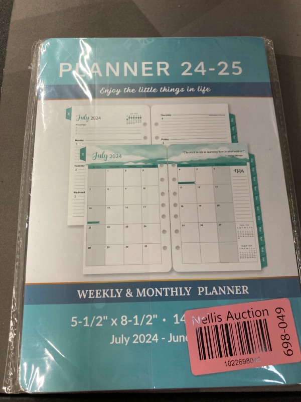 Photo 2 of 2024-2025 Planner Refills - 7 Holes Punched, Planner Refills 2024-2025, Jul. 2024 - Jun. 2025, 2024-2025 Weekly & Monthly Planner Refills, A5 Planner Refills, 5.5'' × 8.5'', A5 Planner Inserts