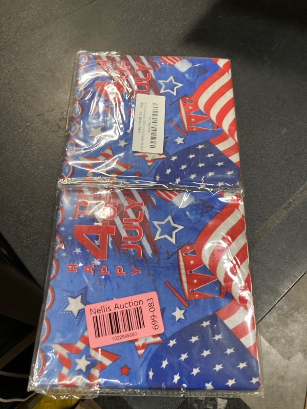 Photo 2 of 40Pcs 4th of July Napkins-Independence Day Party Supplies Happy 4th of July American Flag Disposable Paper Napkins for Memorial Day Fourth of July Party Decor