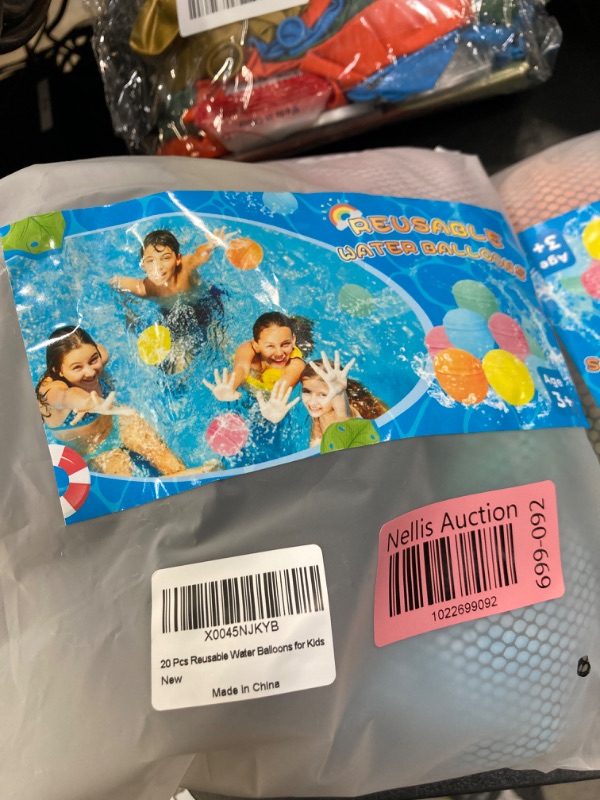 Photo 2 of ?20 Pack?Reusable Water Balloons for Kids — Deluxe Pack, Reuse over 2000+ Times, Fast Refillable Water Bombs Splash Balls with Mesh Bag, Summer Pool Beach Water Toys, Enjoy Your Water Balloon Battles