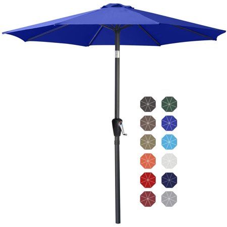 Photo 1 of ABCCANOPY 10FT Patio Umbrella with Push Button Tilt 13+Colors Blue