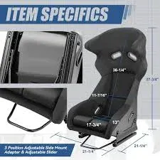 Photo 1 of [Pair] Universal Suede Leather Fixed Position Racing Bucket Seats w/Sliders,Black Suede/White Stitching https://a.co/d/acsmCC1