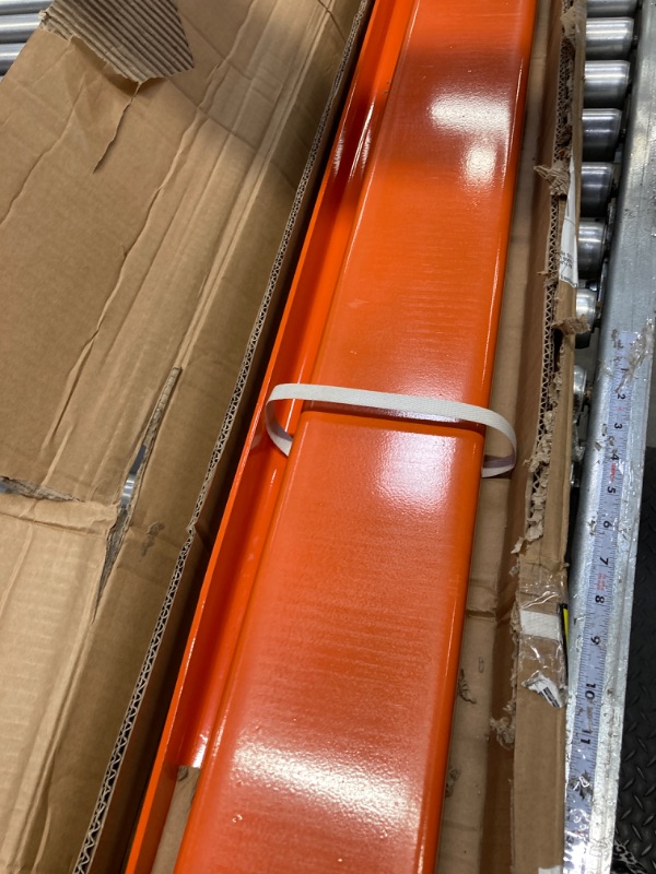 Photo 2 of GARVEE Forklift Extensions, 72" Length 4.5" Width Fork Extensions for Forklifts, Heavy Duty Steel Forklift Attachment, 1 Pair Pallet Fork Extensions, Orange