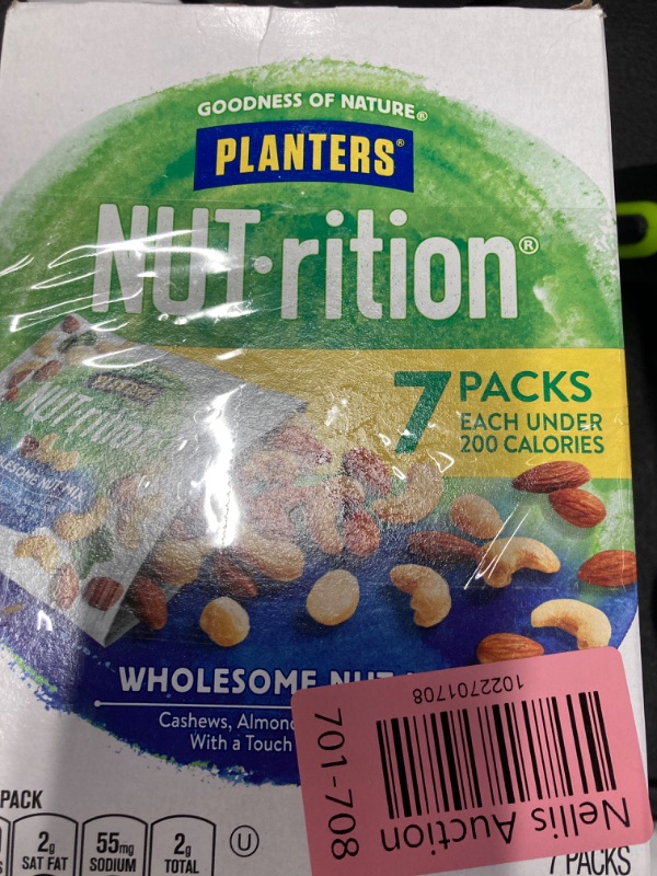 Photo 1 of 2 pack- NUT-rition Wholesome Nut Mix with Cashews Almonds Macadamias & Sea Salt 7 Ct Packs