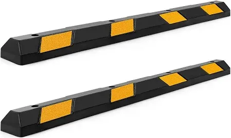 Photo 2 of 2 Pcs 72" Rubber Parking Curb Heavy Duty Parking Lot Stopper Truck