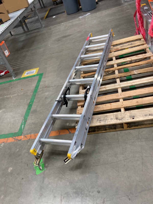 Photo 3 of 16 ft. Aluminum Extension Ladder with 250 lbs. Load Capacity Type I Duty Rating