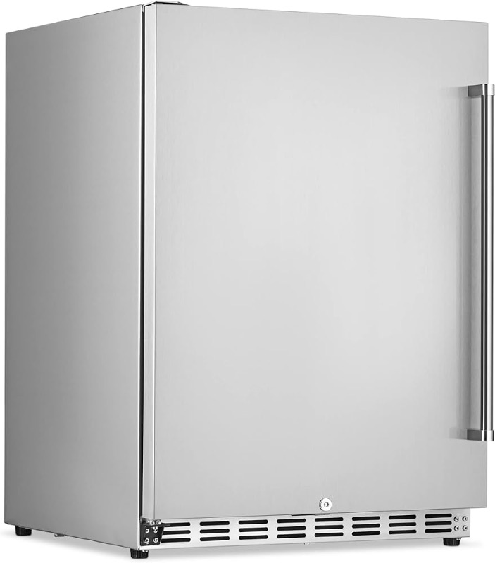 Photo 1 of ***read comments*** NewAir 24" Outdoor Beverage Refrigerator | 5.3 Cubic Feet Storage| Weatherproof Stainless Steel Fridge | Built-In or Freestanding Outdoor Patio Fridge For Beer, Wine, Food NCR053SS00