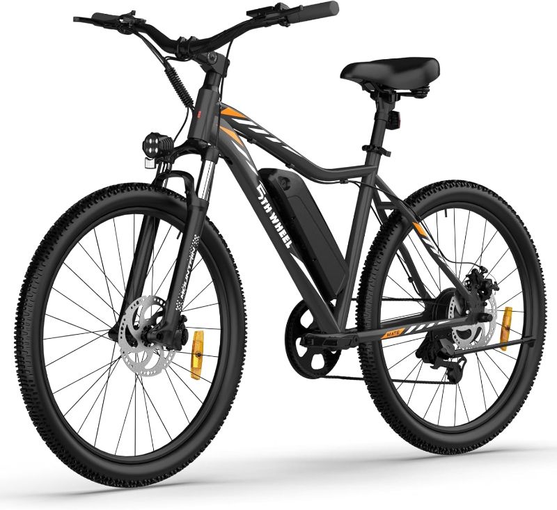 Photo 1 of 5TH WHEEL Mate Electric Bike for Adults with 1000W Peak Motor and 468WH Removable Battery Ebike, Color LCD Display Commuting Electric Mountain Bike with 7-Speed and Front Suspension
***no seat***