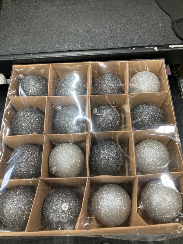 Photo 1 of 3.15’’ Christmas Balls Ornaments - 16PCS Plastic Christmas Tree Ornaments Balls, 2024 Christmas Ornaments, Silver Decorations, Shatterproof Ornaments for Christmas