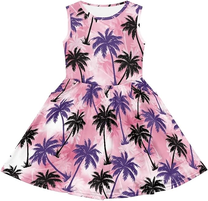 Photo 1 of (( LOOK AT STOCK PHOTO )) Parprinty Flowy Loose Sundress for Girls Relaxed Soft Fit and Flare A Line Floral Dress with Pockets ((((SIZ 10 Y ))))