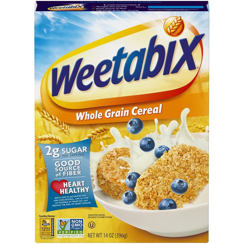 Photo 1 of  (( NOV 02 2024 )) Weetabix Biscuits Whole Grain Cereal, Lightly Sweet Whole Grain Wheat Biscuits, Delicious as Part of Breakfasts or Snacks, 14 OZ Box
