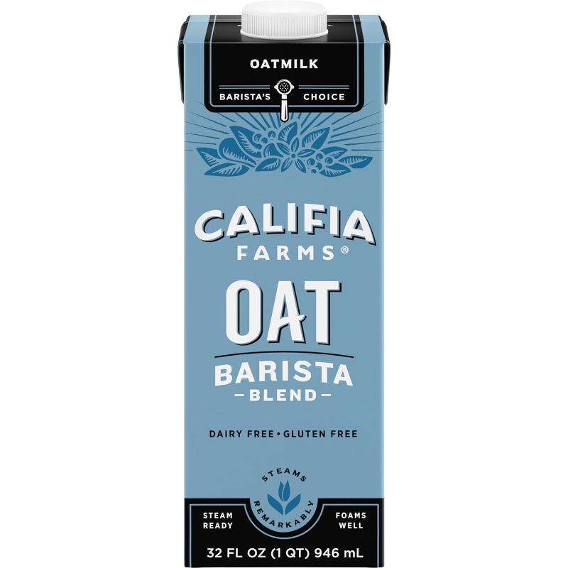 Photo 1 of Califia Farms - Oat Barista Blend Oat Milk 6 Ct, 32 Oz, Dairy Free, Vegan, Plant Based, Gluten Free, Non GMO, Milk Frother, Coffee Creamer
Best If Used By: 10/4/2024