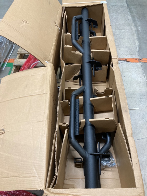 Photo 1 of CLIMWA Running Boards Compatible with 2009-2018 Dodge Ram 1500/2010-2024 2500 3500 Regular Cab 2 Single Door Models, 4 inches Carbon Steel Drop Down Side Steps, Matte Textured Black Style Step Bars. https://a.co/d/eV2aROj