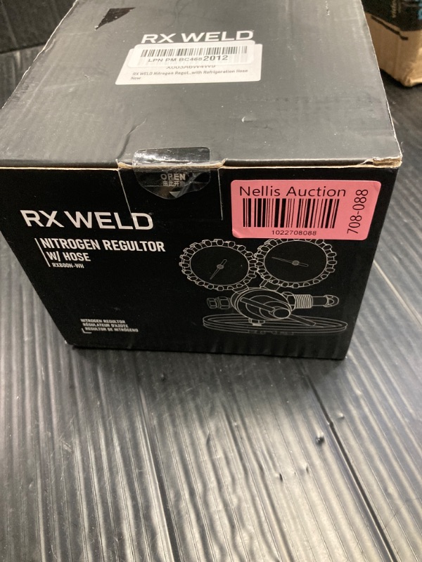 Photo 1 of RX WELD Nitrogen Regulator with 0-800 PSI, CGA580 Inlet, Delivery Pressure Equipment Brass Inlet Outlet Connection Gauges with Refrigeration Hose