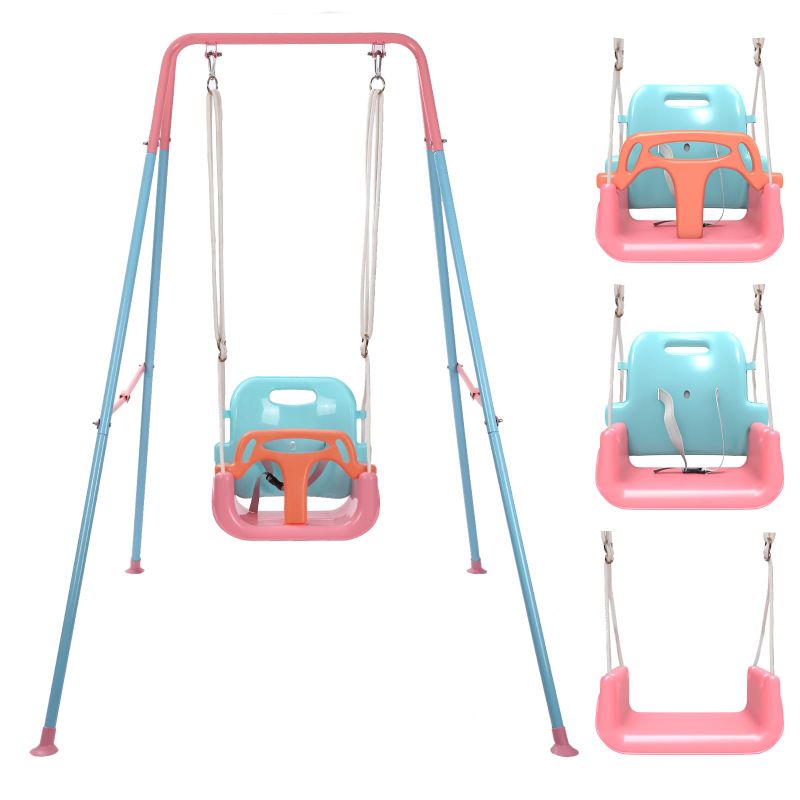 Photo 1 of G TALECO GEAR 3-in-1 Toddler Swing Sets for Backyard, Comfy Baby Swing Outdoor Indoor, Kids Swing with Metal Stand, Pink