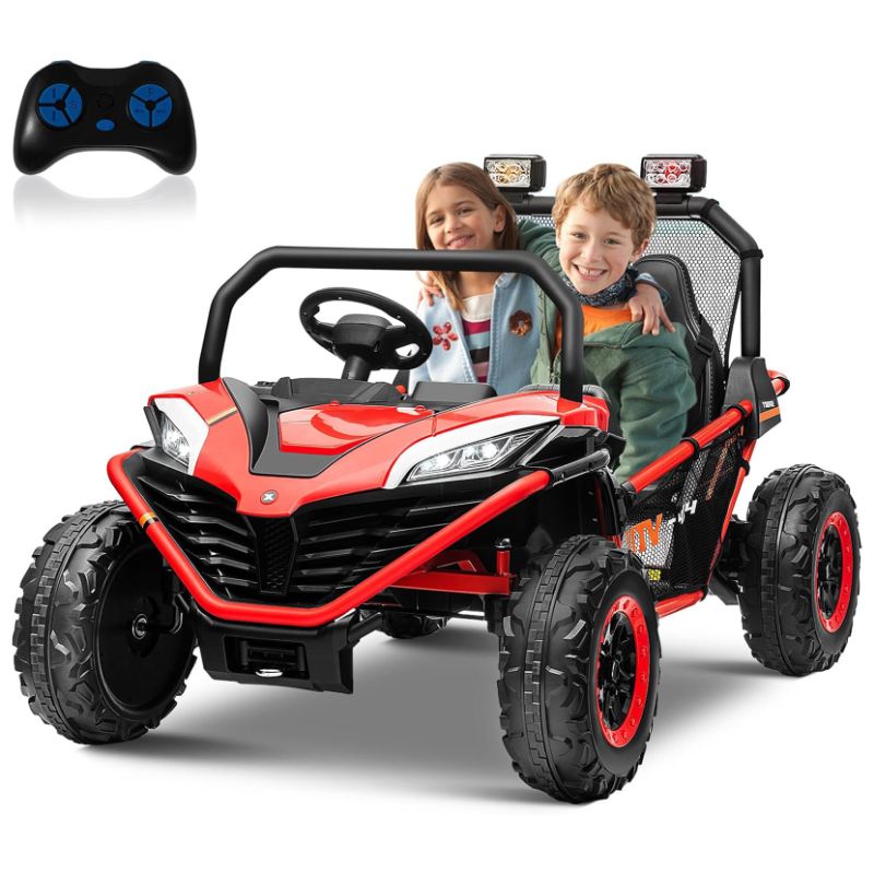 Photo 1 of 24V Kids Ride on Car,Neche 2 Seater Powered off-Road,4WD Electric Vehicles with Remote Control,Maximum 5mph,Spring Suspension UTV for 3-8 Boys Girls,Red