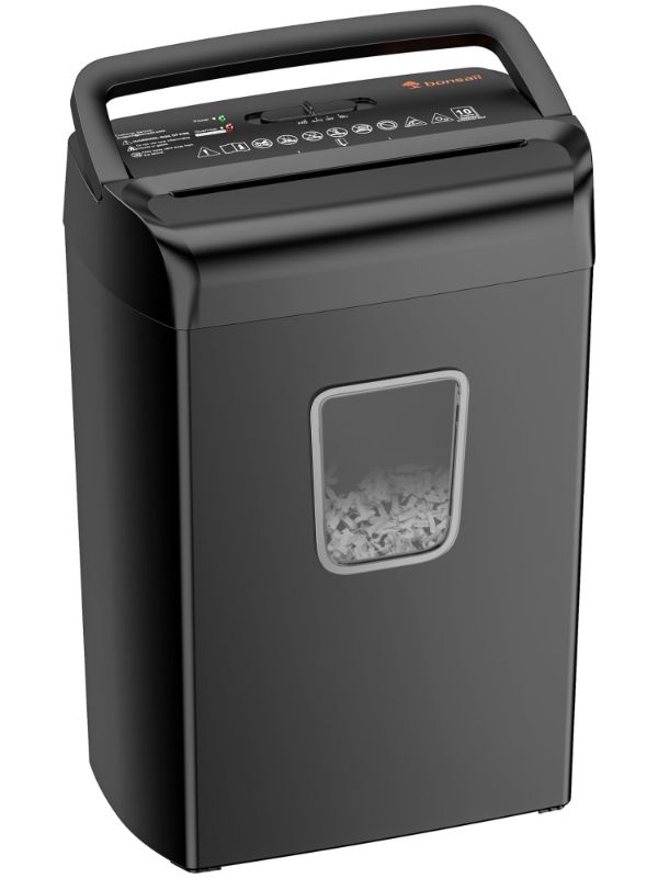 Photo 1 of Bonsaii 10-Sheet Cross Cut Paper Shredder C279-A with 5.5-Gallon Wastebasket