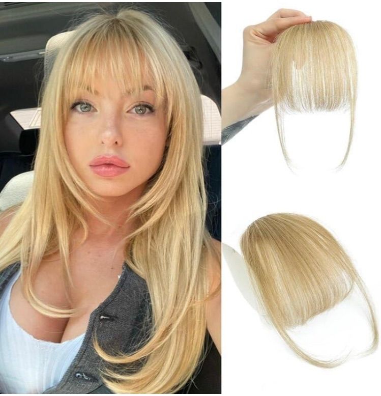 Photo 1 of Clip In Bangs 100% Human Hair Bangs Clip In Hair Extensions Clip On Bangs Clip In Bangs Real Human Hair Fake Bangs.