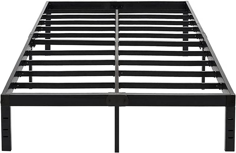 Photo 1 of Eavesince 14 inches Full Size Metal Bed Frames,No Box Spring Needed ,2500 lbs Heavy Duty Steel Slat Support,Full Platform Metal Bed Frame for Adult