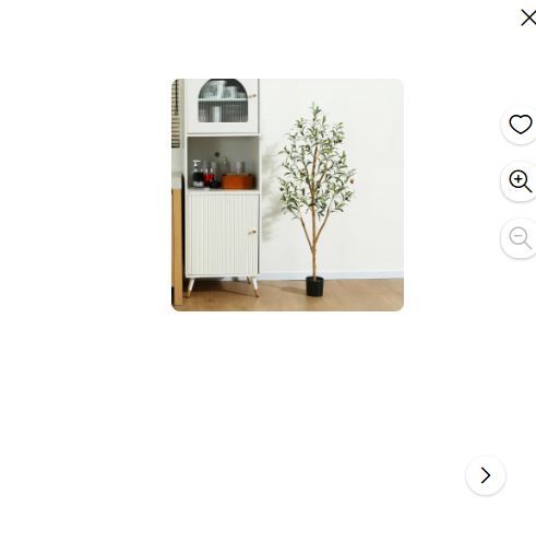 Photo 1 of 4 ft Artificial Olive Plants with Realistic Leaves and Natural Trunk, Silk Fake Potted Tree with Wood Branches and Fruits, Faux Olive Tree for Office Home