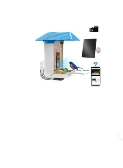 Photo 1 of SEGMART Smart Bird Feeder with Camera, Solar Powered Bird Feeder Camera with AI Identify Bird Species - 11,000+ Birds, 1080P HD Camera Auto Capture Bird Video, App Notify When Birds Detected