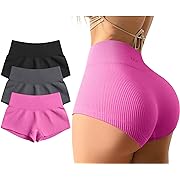 Photo 1 of OQQ Women 3 Piece Yoga Shorts Sexy High Waist Booty Stretch Workout Exercise Hot Shorts s 