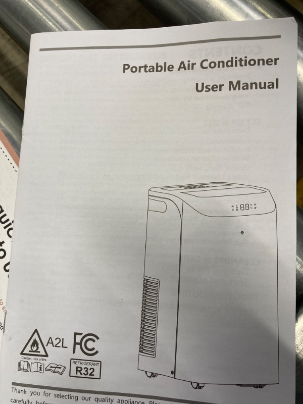 Photo 2 of 12,000 BTU Portable Air Conditioner Cools Up to 500 Sq.Ft, 3-IN-1 Energy Efficient Portable AC Unit with Remote Control & Installation Kits for Large Room, Campervan, Office, Temporary Space