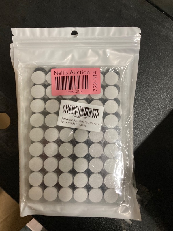 Photo 1 of (***2-Pack***)Self Adhesive Dots, 108 Pairs 0.59" Diameter Hook and Loop Dots with Waterproof Sticky Dots Strong Adhesive for New Years Decorations Supplies, Glue Dots Classroom Office Home Black and White
