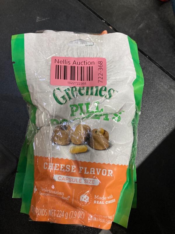 Photo 2 of (***2-Pack***)GREENIES PILL POCKETS for Dogs Capsule Size Natural Soft Dog Treats, Cheese Flavor, 7.9 oz. Pack (30 Treats) 30 Count (Pack of 1)