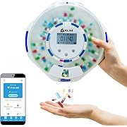 Photo 1 of 
Roll over image to zoom in
KLIM Smart Pill Dispenser Machine with Alarm + WiFi App Monitoring + 28 Day Medicine Dispenser + Automatic Pill Dispenser for Elderly with Alarm & Alzheimers Care + Lock Key + New 2024