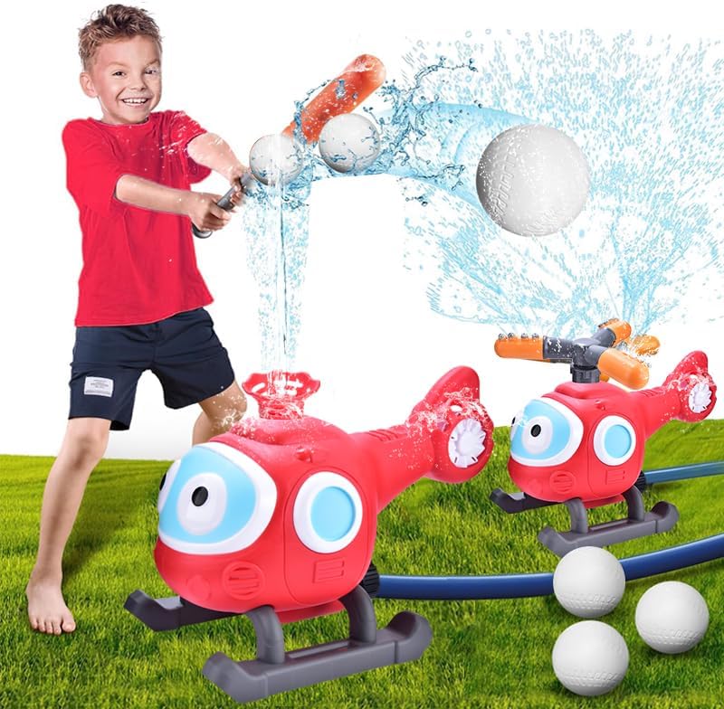 Photo 1 of Baseball Sprinkler for Kids, Water Toys for Kids Ages 4-8, Outdoor Toys Play for Toddlers 3-5, 2 in 1 Snail T Ball Set, Summer Backyard Lawn Swimming Pool Birthday Toys for Boys Girly Ages 4+