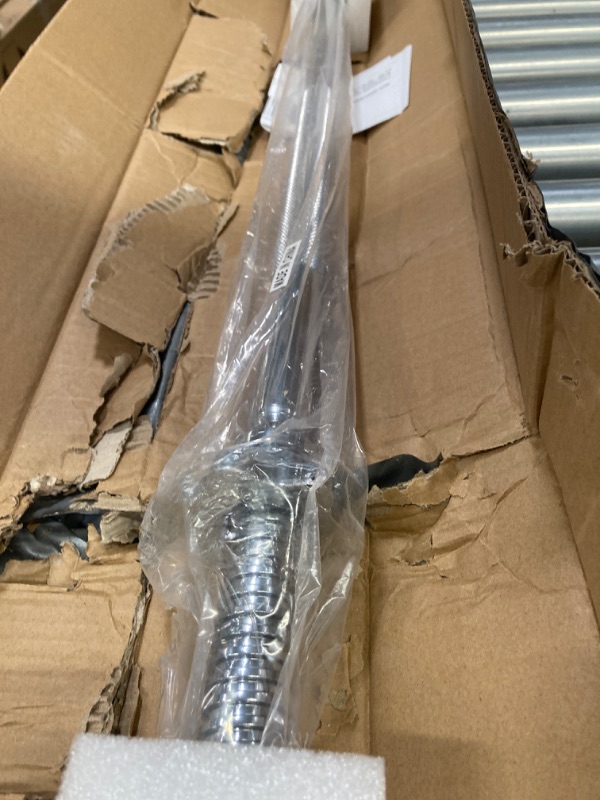 Photo 1 of Sunny Health & Fitness 60 Inch Threaded Chrome Barbell Bar, 1 Inch Barbell Diameter with Ring Collars - STBB-60