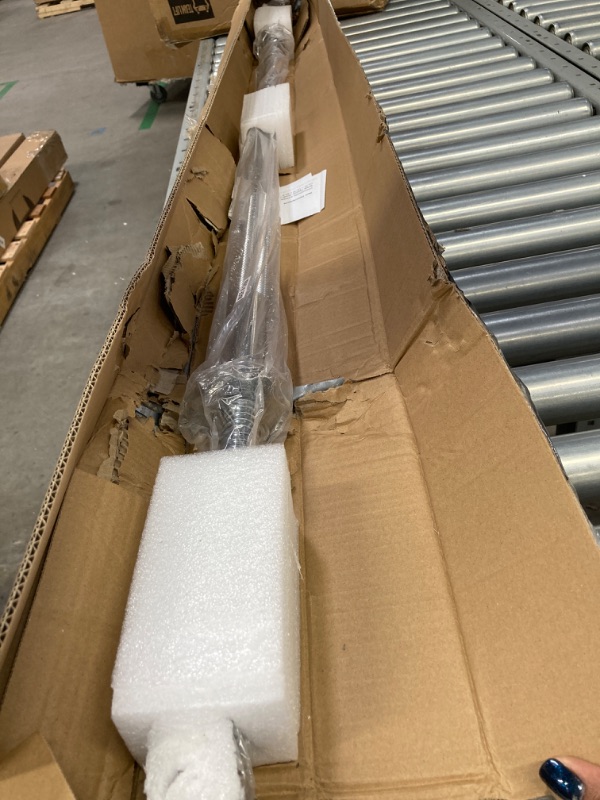 Photo 1 of Sunny Health & Fitness 60 Inch Threaded Chrome Barbell Bar, 1 Inch Barbell Diameter with Ring Collars - STBB-60