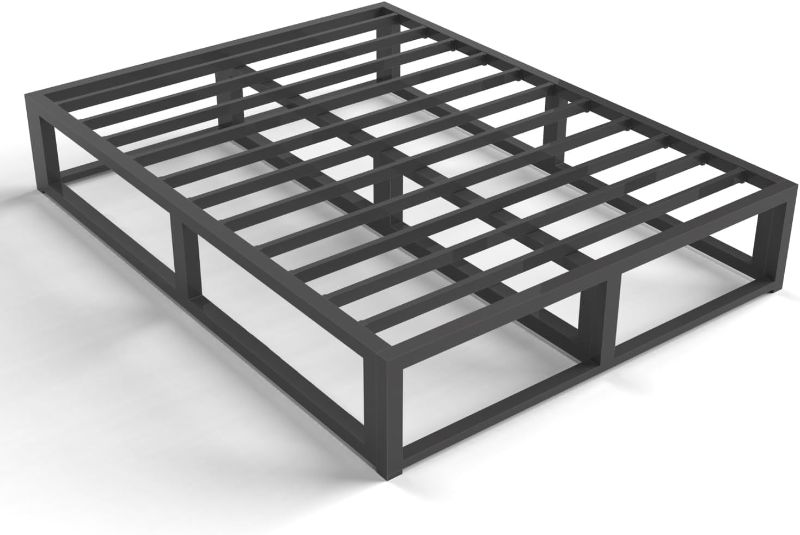 Photo 1 of 10 Inch California King Bed Frame with Steel Slat Support, Low Profile King Metal Platform Bed Frame Support Mattress Foundation, No Box Spring Needed/Easy Assembly/Noise Free