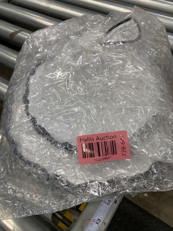 Photo 1 of PLASTICPRO 32 Pack Elegant Disposable Plastic Plates Combo Set Includes 16 Dinner Plates and 16 Salad Plates Heavy Duty Fancy Party Plates White & Black Contemporary Design