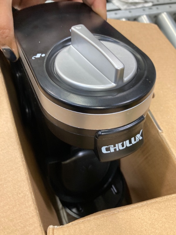 Photo 2 of CHULUX Coffee Maker Single Serve for K Cups Pod Capsule Ground Coffee Tea, Mini Coffee Maker Single Cup Coffee Brewer 5-12oz, One Touch Fast Brewing Simply Coffee Maker with Resusable Coffee Filter