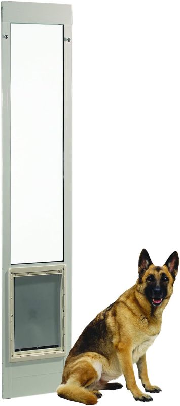 Photo 1 of  Pet Patio Door, Adjustable Height 77-5/8" to 80-3/8", 15" x 20" Flap Size, White