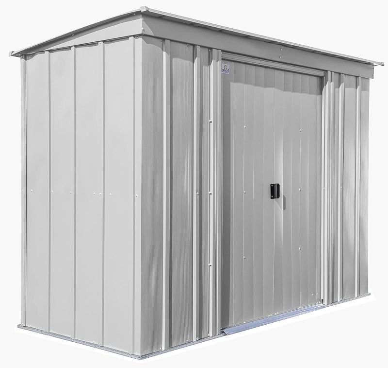 Photo 1 of Arrow Classic Steel Storage Shed, 8x4, Flute Grey