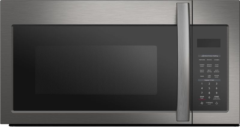 Photo 1 of BLACK+DECKER EM720CB7 Digital Microwave Oven with Turntable Push-Button Door, Child Safety Lock, 700W, Stainless Steel, 0.7 Cu.ft