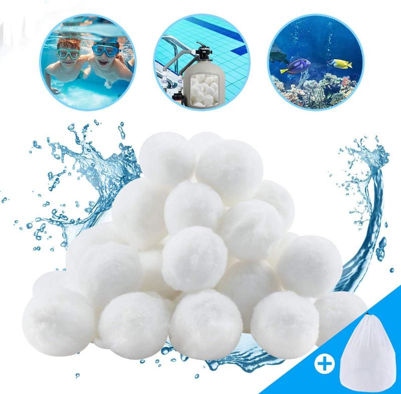 Photo 1 of Aitsite 1.5 lbs Pool Filter Balls Eco-Friendly Fiber Filter Media for Swimming Pool Sand Filters (Equals 50 lbs Pool Filter Sand)
