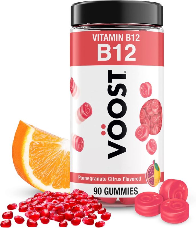 Photo 1 of (***3-Pack***) Voost, Vitamin B12 Gummies, Supplement with 500mcg Vitamin B12 for Energy Support at The Cellular Level*, Adult Chewable Vitamin, Pomegranate Citrus Flavored, 30 Day Supply - 90 Count